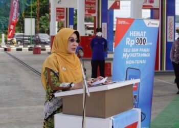 Bupati Sri Juniarsih Resmikan SPBU Di Jalan HRM Ayoeb