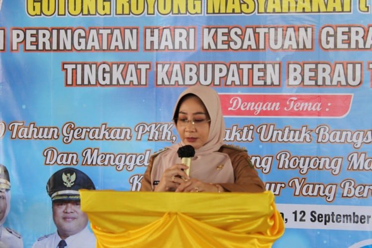 Bupati Hadiri Pencanangan Bulan Bhakti Gotong Royong Masyarakat dan Peringatan HKG PKK Ke-50 Tingkat Kabupaten Berau Tahun 2022