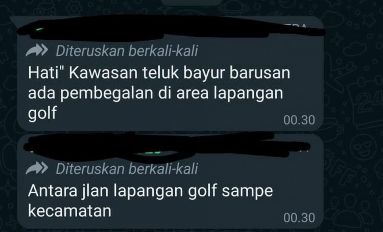 Hoaks Video Warga Berau Dibegal