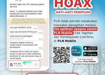 Chat Masuk Dengan Mengatasnamakan PLN Adalah Hoaks