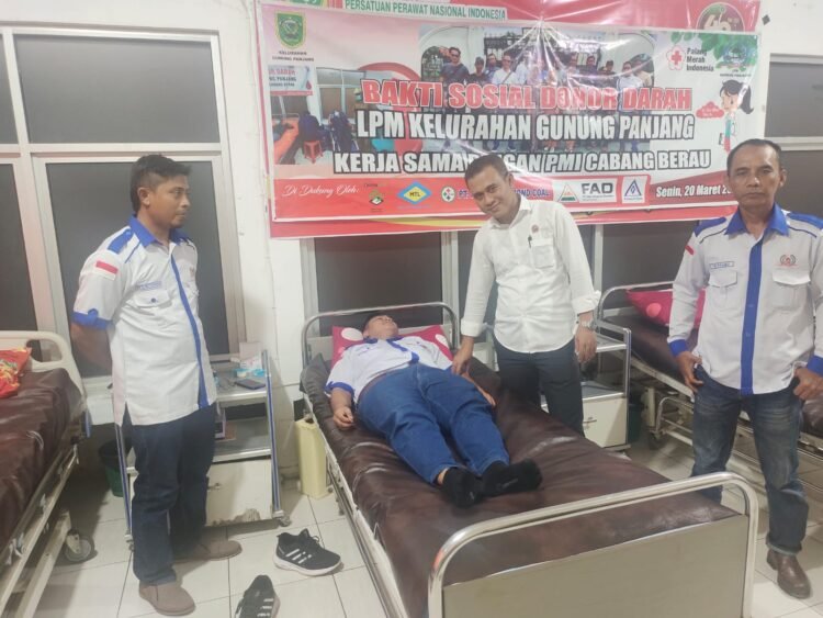 Gandeng PMI Berau, LPM Gunung Panjang Gelar Donor Darah