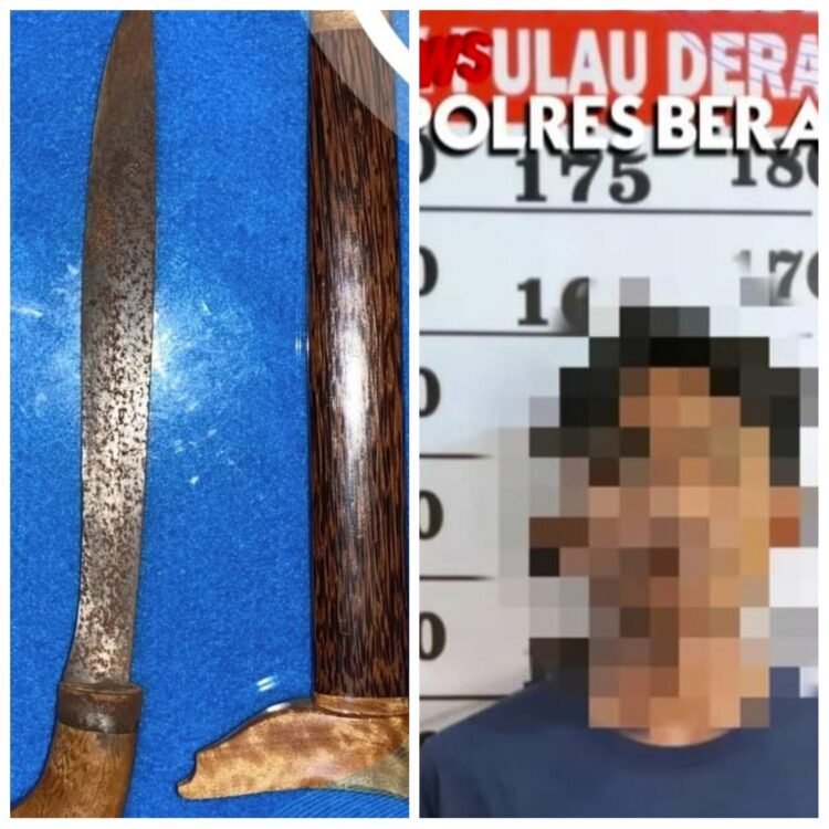 Pemuda 24 Tahun Diamankan Polsek Pulau Derawan Karena Bawa Sajam