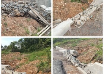 Baru Seumur Jagung, Proyek Drainase Jalan Poros Sambaliung – Bangun Sudah Ambruk