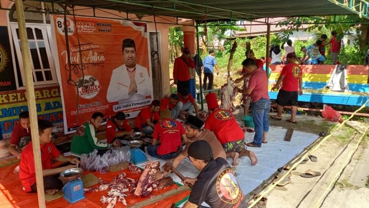 DPW Pasukan Merah TAB Berau, Potong 3 Ekor Sapi