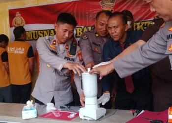 Polres Berau Musnahkan 96,02 Gram Sabu dari 10 Perkara Narkoba