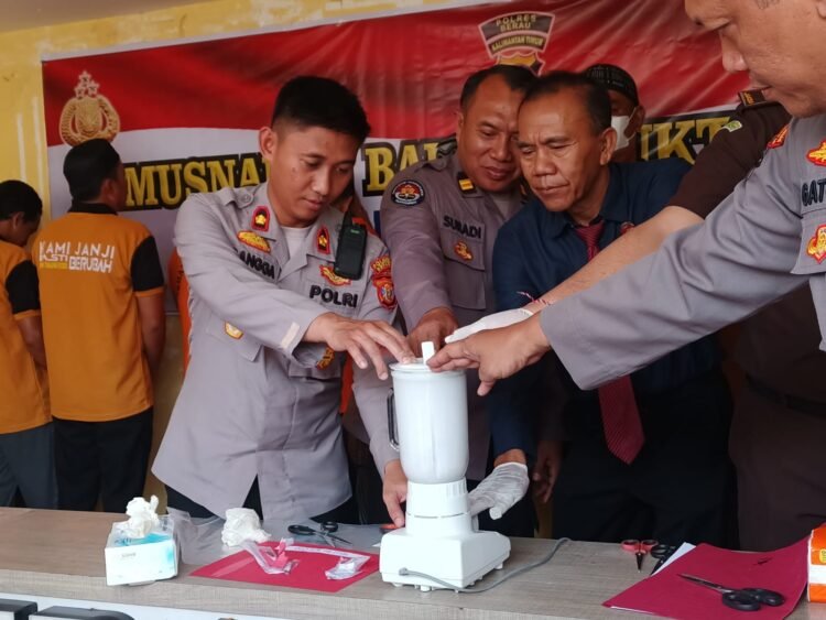 Polres Berau Musnahkan 96,02 Gram Sabu dari 10 Perkara Narkoba