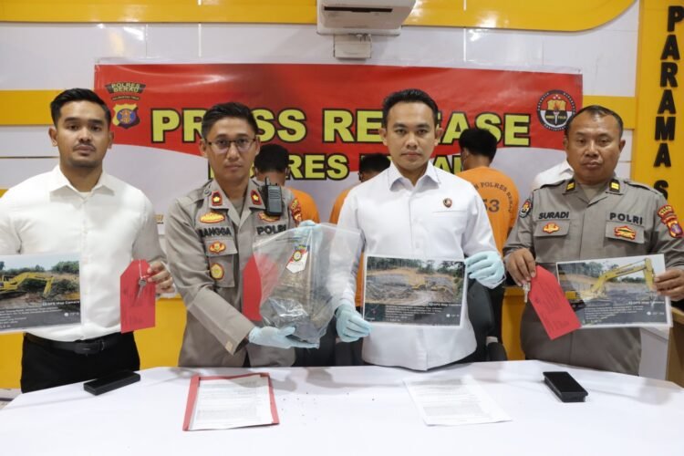 Kembali, Polres Berau Amankan 3 Pelaku Tambang Ilegal