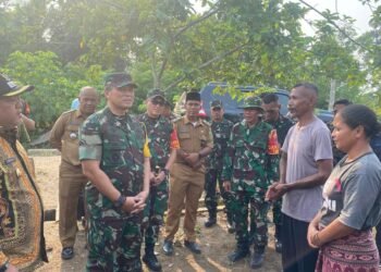 Wabup Gamalis Bersama Koorsahli KASAD Tinjau Lokasi TMMD