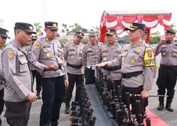 Mantapkan Pengamanan Pemilu 2024, Polres Berau Gelar Apel Sarpras