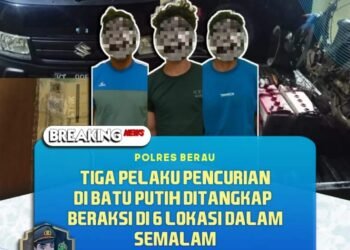 Tiga Pelaku Pencurian di Batu Putih Ditangkap, Beraksi di 6 Lokasi Dalam Semalam