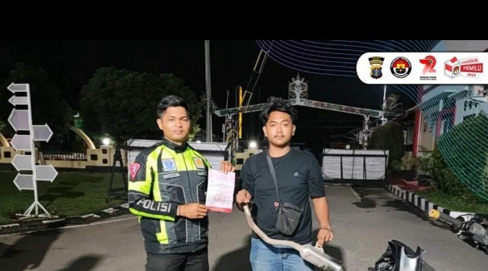 Satlantas Polres Berau Amankan 14 Unit Motor yang Gunakan Knalpot Brong