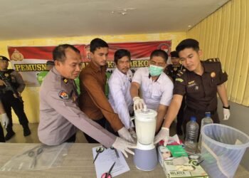 59,14 Gram Sabu Dimusnahkan