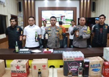 23.795 Botol Minuman Beralkohol Disita Satreskrim Polres Berau