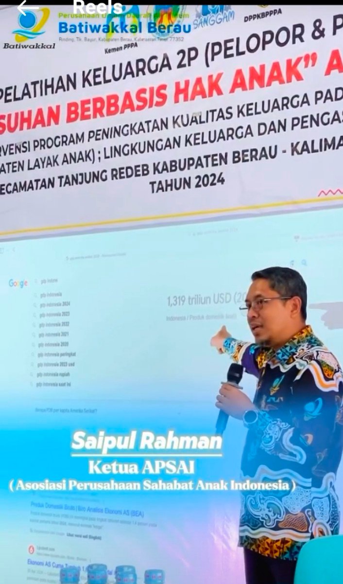 Pemkab Berau melalui DPPKBP3K bersama Perumda Batiwakkal Gelar Pelatihan Sadar Hak-Hak Anak