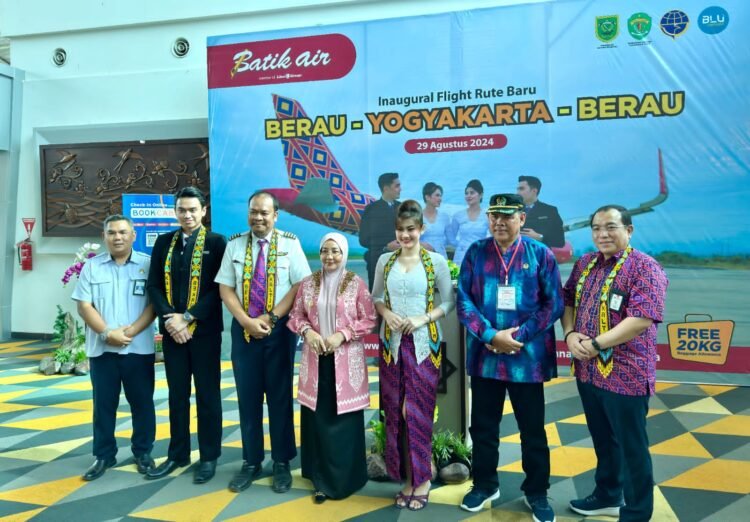 Bupati Sambut Penerbangan Perdana Berau – Yogyakarta