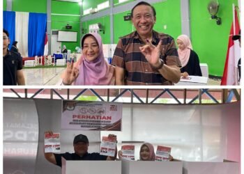 Bupati Sri Juniarsih Mas dan Wabub Gamalis Gunakan Hak Suaranya Di TPS 014 dan 002