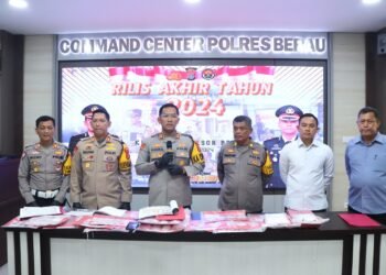 Polres Berau Gelar Press Release Akhir Tahun 2024