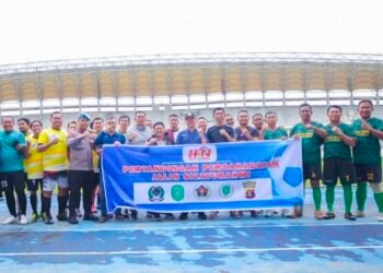 Forkopimda Ikut Meriahkan Laga Sepak Bola Wartawan Kukar Dalam Rangka HPN 2025