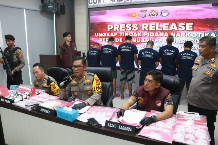Polres Berau Rilis Ungkap 2,7 KG Sabu dan 18.640 Butir Double L