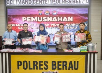 Polres Berau Musnahkan 3,2 Kg Sabu Hasil Ungkap 18 Kasus Narkotika