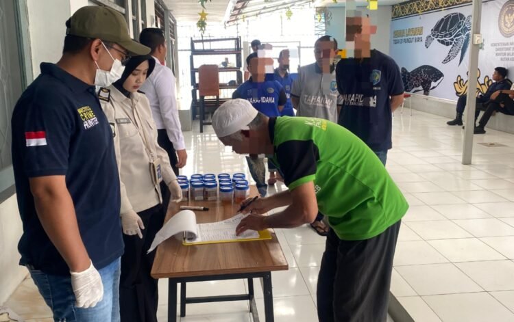 ‎Tes Urine Massal di Rutan Tanjung Redeb, Seluruh Pegawai dan Warga Binaan Negatif Narkoba